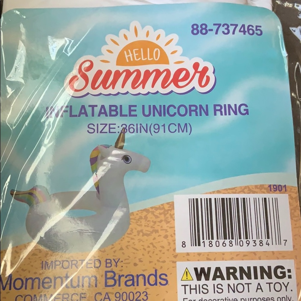 Inflatable unicorn ring SOLD